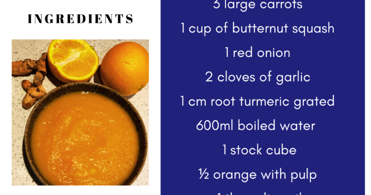 Zingy carrot and squash soup