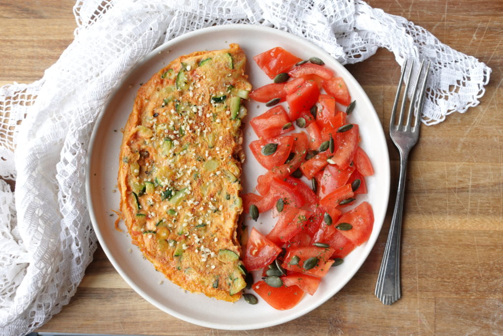 Courgette omelette